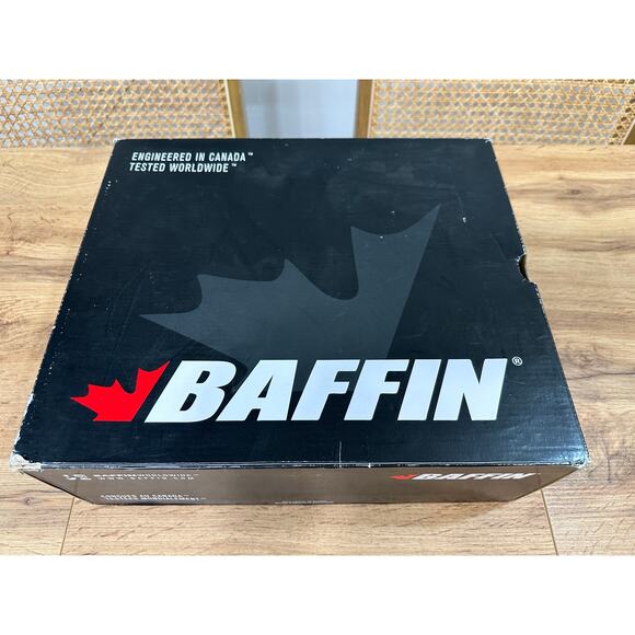 Baffin Mens Truro Boots Black Leather Felt Collar Size 10 NIB Weatherproof Comfy